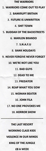 Click to enlarge The Warriors - Gijon, Spain 16.5.15